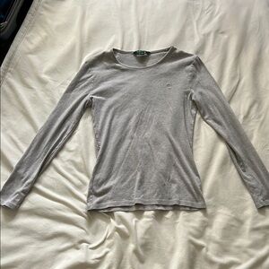 Women's Gray Long Sleeve Top